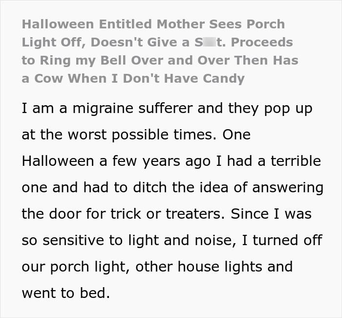 Entitled Mom Keeps Ringing A Sick Neighbor&rsquo;s Doorbell, Then Gets Mad When She Has No Halloween Candy