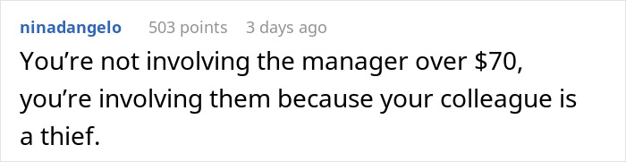Guy Treats Coworker’s Lunches Like A Free Office Buffet, Loses His Appetite When Handed A $70 Bill Guy Treats Coworker’s Lunches Like A Free Office Buffet, Loses His Appetite When Handed A $70 Bill