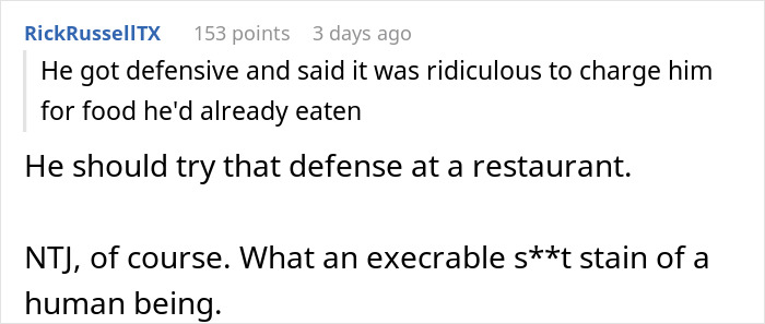 Guy Treats Coworker’s Lunches Like A Free Office Buffet, Loses His Appetite When Handed A $70 Bill Guy Treats Coworker’s Lunches Like A Free Office Buffet, Loses His Appetite When Handed A $70 Bill