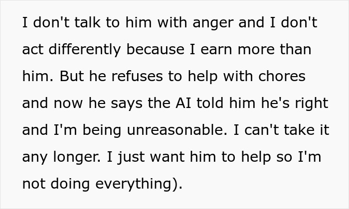 Lazy Guy Refuses To Do Housework, Gets AI Jury To Back Him Up And It Backfires Horribly Lazy Guy Refuses To Do Housework, Gets AI Jury To Back Him Up And It Backfires Horribly