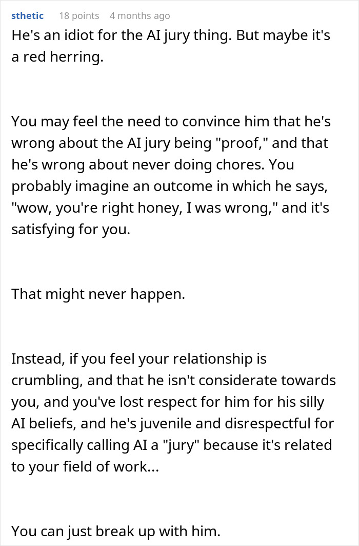 Lazy Guy Refuses To Do Housework, Gets AI Jury To Back Him Up And It Backfires Horribly Lazy Guy Refuses To Do Housework, Gets AI Jury To Back Him Up And It Backfires Horribly