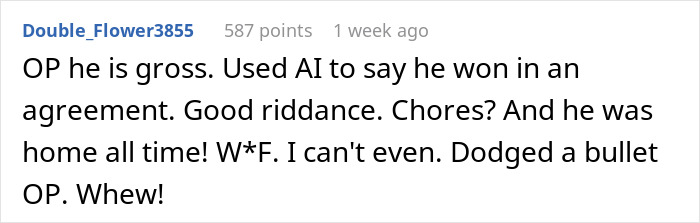 Lazy Guy Refuses To Do Housework, Gets AI Jury To Back Him Up And It Backfires Horribly Lazy Guy Refuses To Do Housework, Gets AI Jury To Back Him Up And It Backfires Horribly