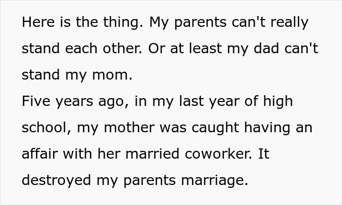 Dad Threatens To Skip Daughter’s Wedding If She Invites Cheater Mom, She’s Fed Up With Their Drama Dad Threatens To Skip Daughter’s Wedding If She Invites Cheater Mom, She’s Fed Up With Their Drama
