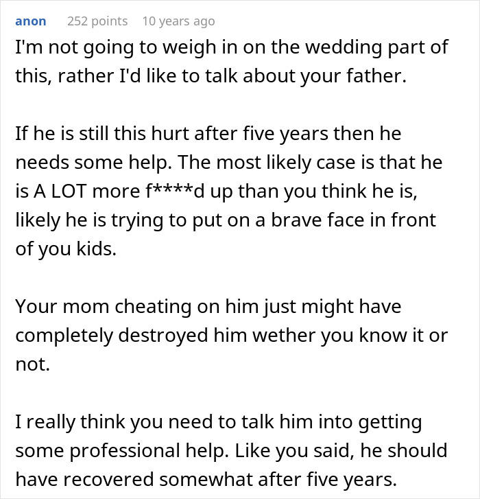 Dad Threatens To Skip Daughter’s Wedding If She Invites Cheater Mom, She’s Fed Up With Their Drama Dad Threatens To Skip Daughter’s Wedding If She Invites Cheater Mom, She’s Fed Up With Their Drama
