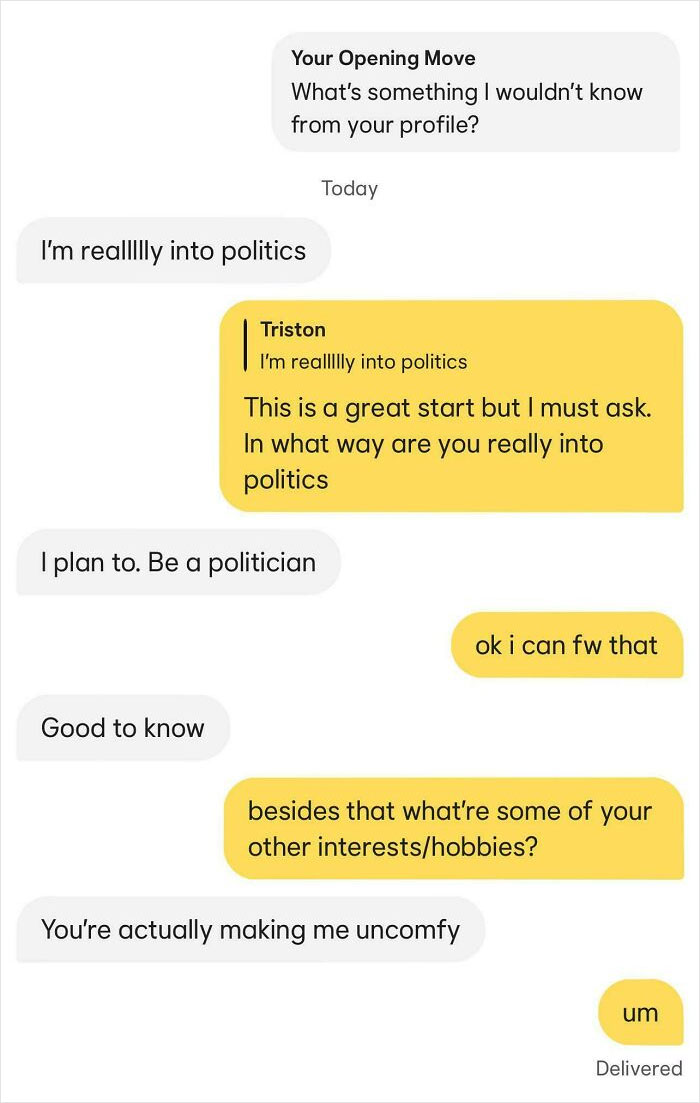 68 Bumble Screenshots That Expose How People Lost The Art Of Communication (New Pics) 68 Bumble Screenshots That Expose How People Lost The Art Of Communication (New Pics)