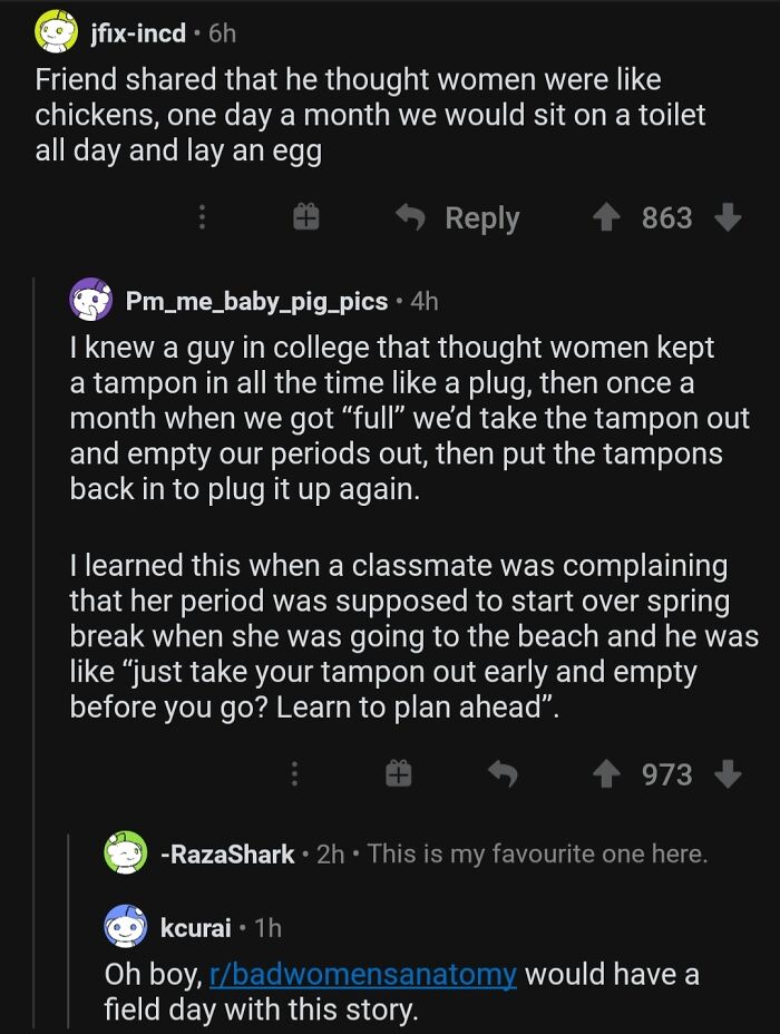 62 Wildly Wrong Takes On Female Anatomy That Men Shared With Way Too Much Confidence 62 Wildly Wrong Takes On Female Anatomy That Men Shared With Way Too Much Confidence