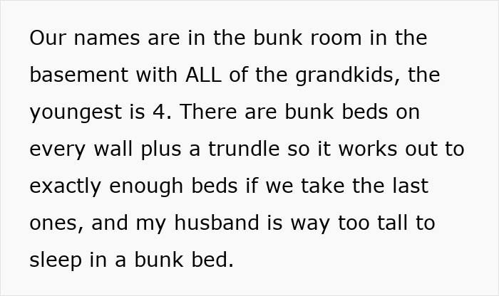 “You Guys Are The Fun Ones”: MIL Charges Child-Free Couple $600 To Share Bunk Room With 7 Kids “You Guys Are The Fun Ones”: MIL Charges Child-Free Couple $600 To Share Bunk Room With 7 Kids