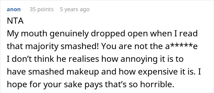 Guy Destroys GF&rsquo;s &pound;200 Makeup Collection, Then Lectures Her About Being Too Attached To Her Stuff