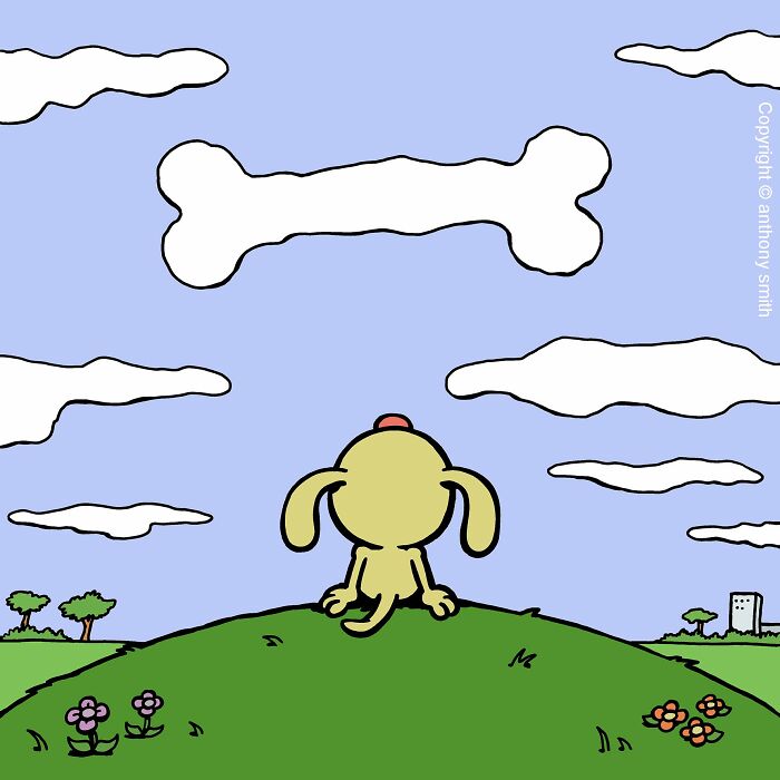 Artist Makes 30 Hilarious One-Panel Comics About A Cute Dog And His Daily Dilemmas (New Pics)
