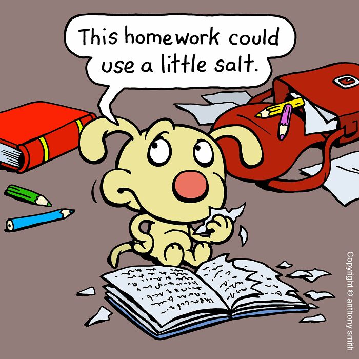 Artist Makes 30 Hilarious One-Panel Comics About A Cute Dog And His Daily Dilemmas (New Pics)