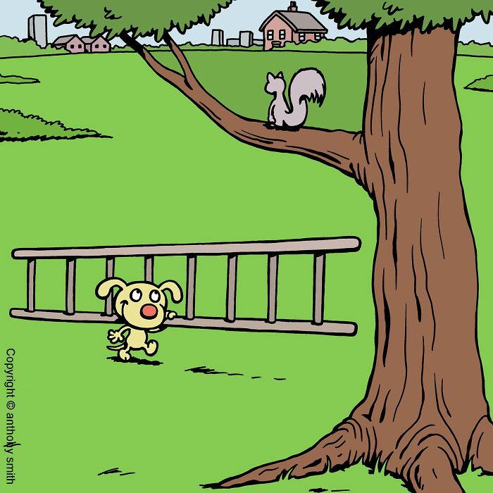 Artist Makes 30 Hilarious One-Panel Comics About A Cute Dog And His Daily Dilemmas (New Pics)
