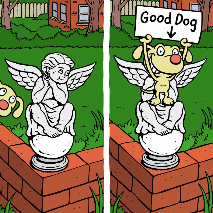 Artist Makes 30 Hilarious One-Panel Comics About A Cute Dog And His Daily Dilemmas (New Pics)