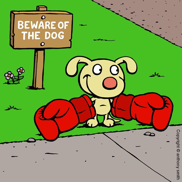 Artist Makes 30 Hilarious One-Panel Comics About A Cute Dog And His Daily Dilemmas (New Pics)