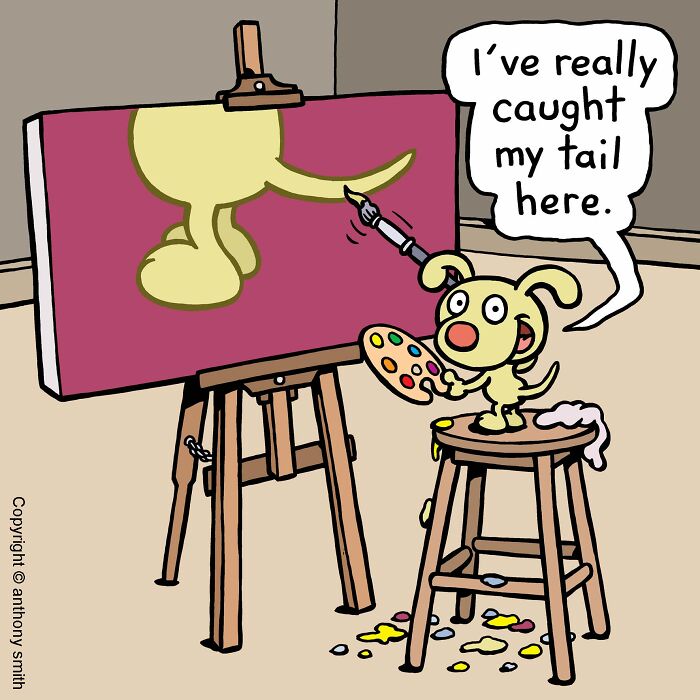 Artist Makes 30 Hilarious One-Panel Comics About A Cute Dog And His Daily Dilemmas (New Pics)