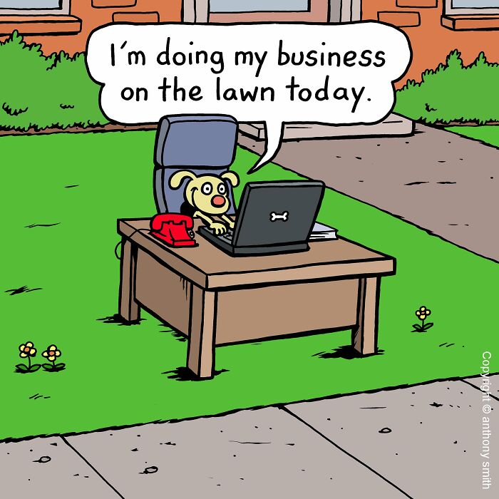 Artist Makes 30 Hilarious One-Panel Comics About A Cute Dog And His Daily Dilemmas (New Pics)