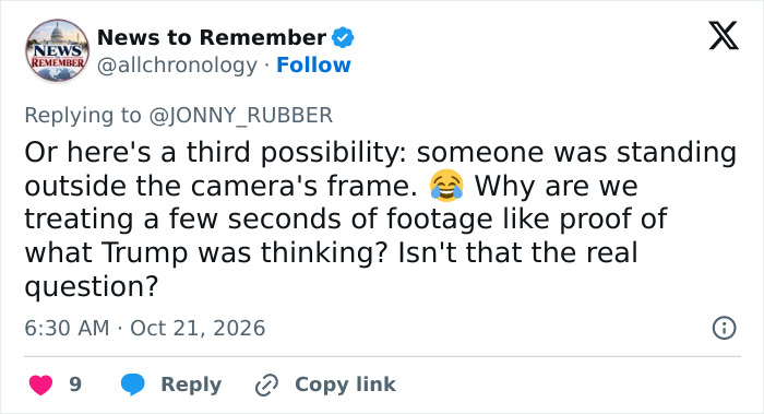 Cameraman Hailed As A Hero After Zooming Out To Show Trump “Waving At Nobody”