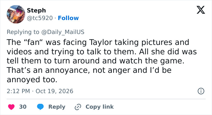 Taylor Swift’s Tense Moment With A Fan At The Chiefs Game Gets A New Twist As An Eyewitness Speaks Out Taylor Swift’s Tense Moment With A Fan At The Chiefs Game Gets A New Twist As An Eyewitness Speaks Out
