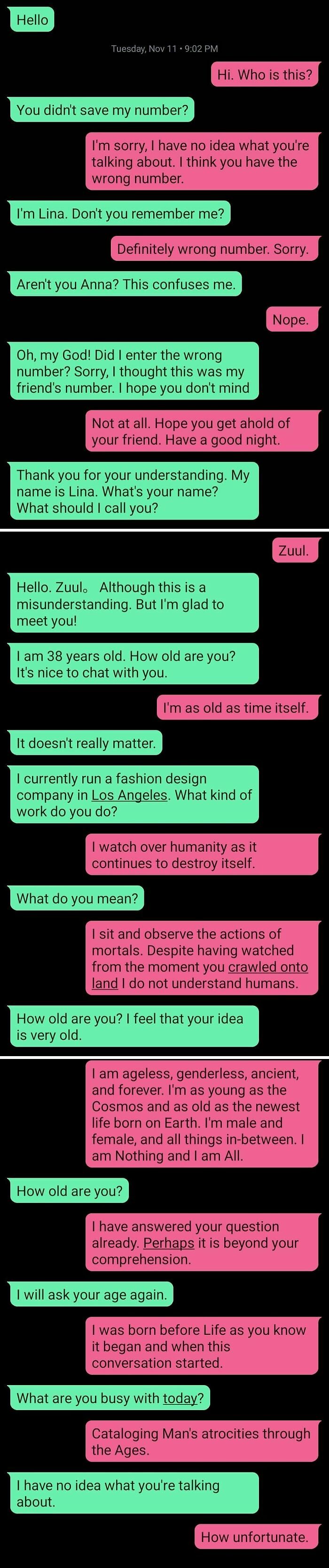 42 Wrong Number Texts That Escalated Into Absolutely Wild Conversations (New Pics) 42 Wrong Number Texts That Escalated Into Absolutely Wild Conversations (New Pics)