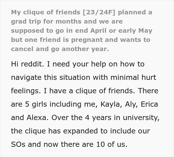 Woman Shows Her True Face When Friend Group Decides Her Pregnancy Is Not A Reason To Cancel Their Trip Woman Shows Her True Face When Friend Group Decides Her Pregnancy Is Not A Reason To Cancel Their Trip
