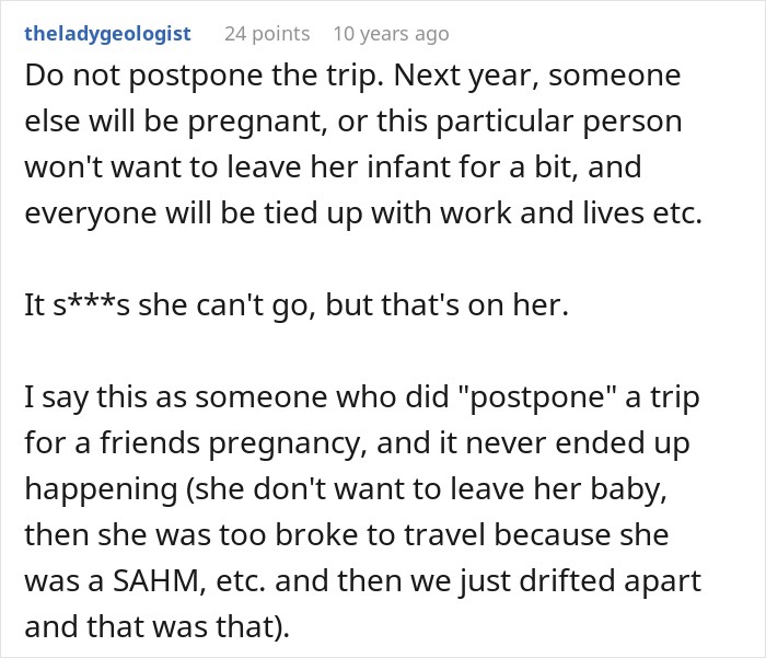 Woman Shows Her True Face When Friend Group Decides Her Pregnancy Is Not A Reason To Cancel Their Trip Woman Shows Her True Face When Friend Group Decides Her Pregnancy Is Not A Reason To Cancel Their Trip