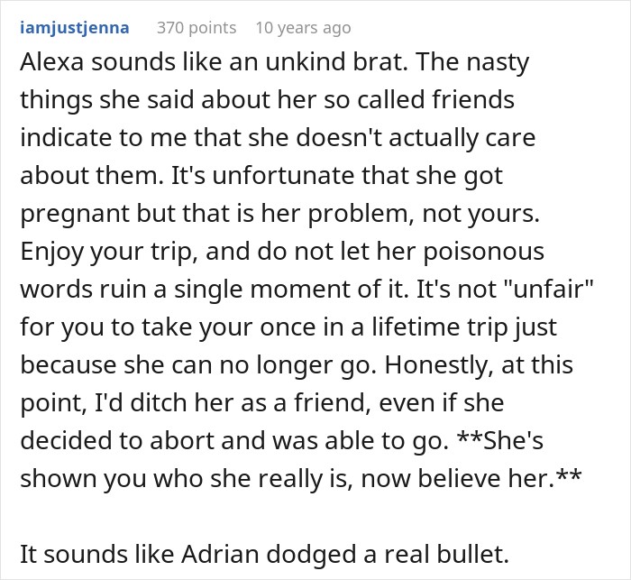 Woman Shows Her True Face When Friend Group Decides Her Pregnancy Is Not A Reason To Cancel Their Trip Woman Shows Her True Face When Friend Group Decides Her Pregnancy Is Not A Reason To Cancel Their Trip