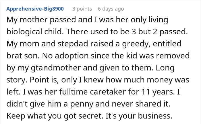 Woman Gets A Life-Changing Inheritance While Sis Gets A Fraction, Decides Her New Life Should Be A Secret Woman Gets A Life-Changing Inheritance While Sis Gets A Fraction, Decides Her New Life Should Be A Secret
