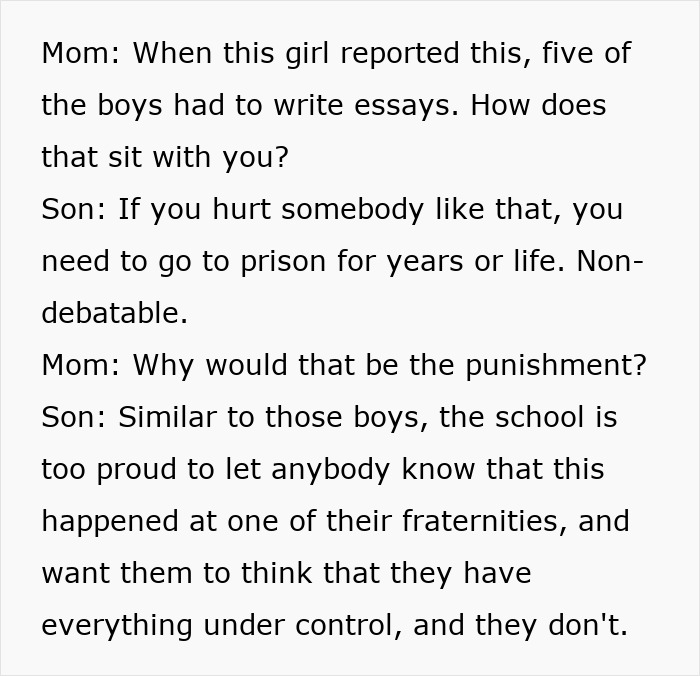 Mom Talks To Her 7th-Grader About The Cornell Case, Sparking Questions About How Boys Are Raised