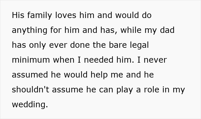 Dad Does The Bare Minimum For 25 Years, Mad When Daughter Won’t Give Him The Biggest Wedding Honor Dad Does The Bare Minimum For 25 Years, Mad When Daughter Won’t Give Him The Biggest Wedding Honor