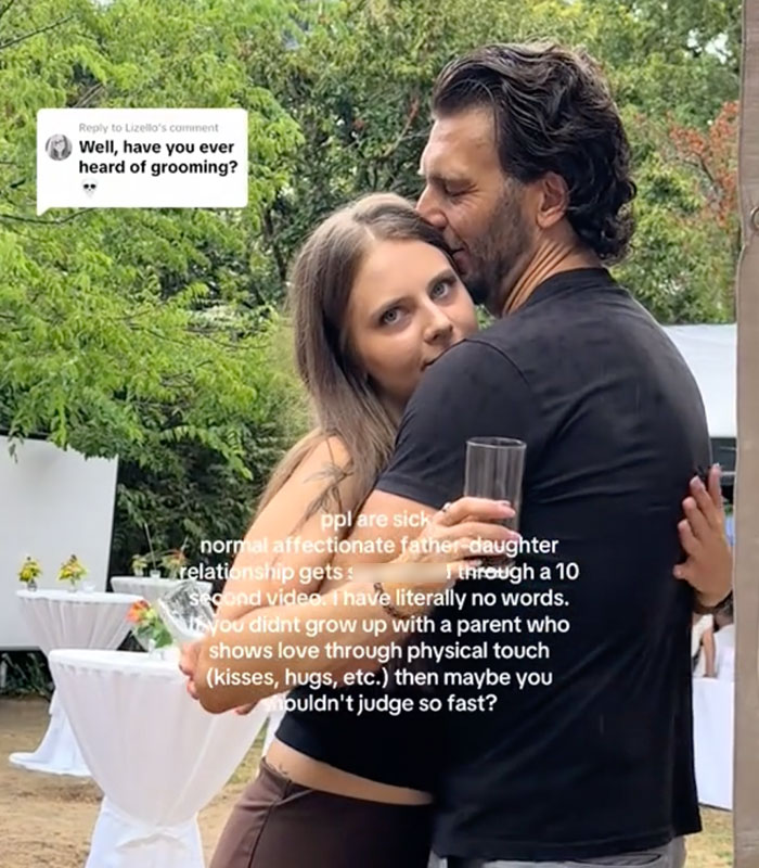 Woman Proudly Shows Off Her Close Bond With Dad, But Viewers Spot Something In Their Embrace That Raises Concerns