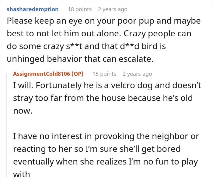 Man Asks Grandpa&rsquo;s Neighbor To Keep Quiet For The Sake Of An Old Dog, Gets A Witchy Stalker In Return