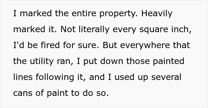 Contractor Wants Every Utility Marked, So Worker Makes Sure Nobody Can Miss Them