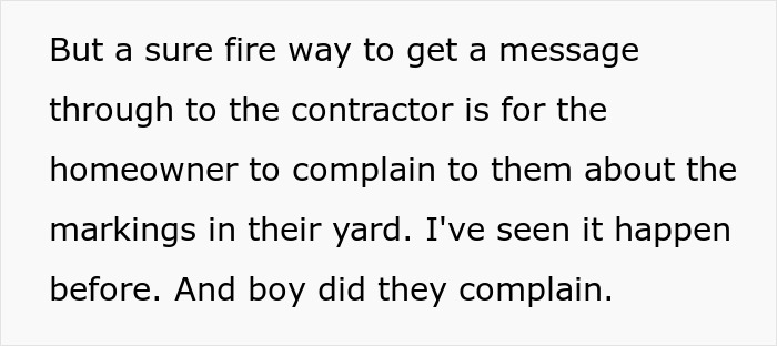 Contractor Wants Every Utility Marked, So Worker Makes Sure Nobody Can Miss Them