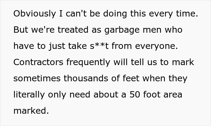 Contractor Wants Every Utility Marked, So Worker Makes Sure Nobody Can Miss Them