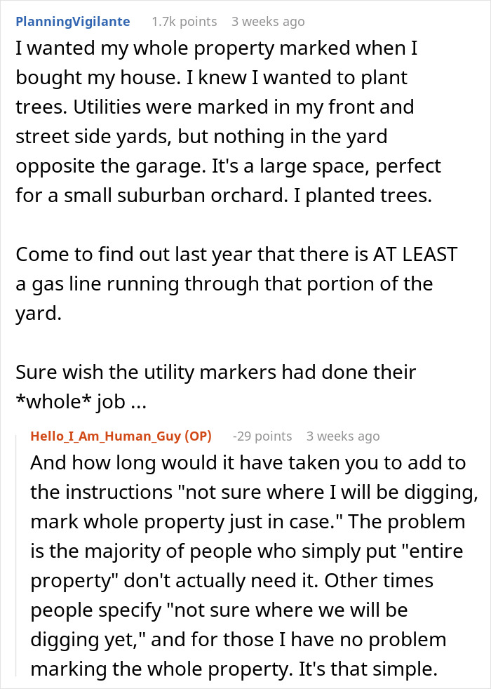 Contractor Wants Every Utility Marked, So Worker Makes Sure Nobody Can Miss Them
