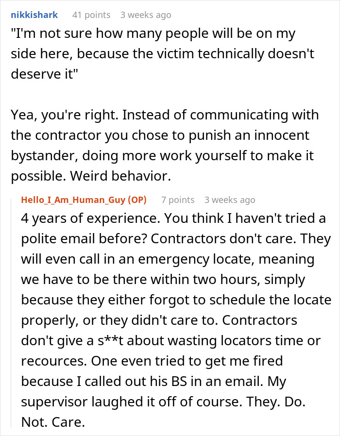 Contractor Wants Every Utility Marked, So Worker Makes Sure Nobody Can Miss Them