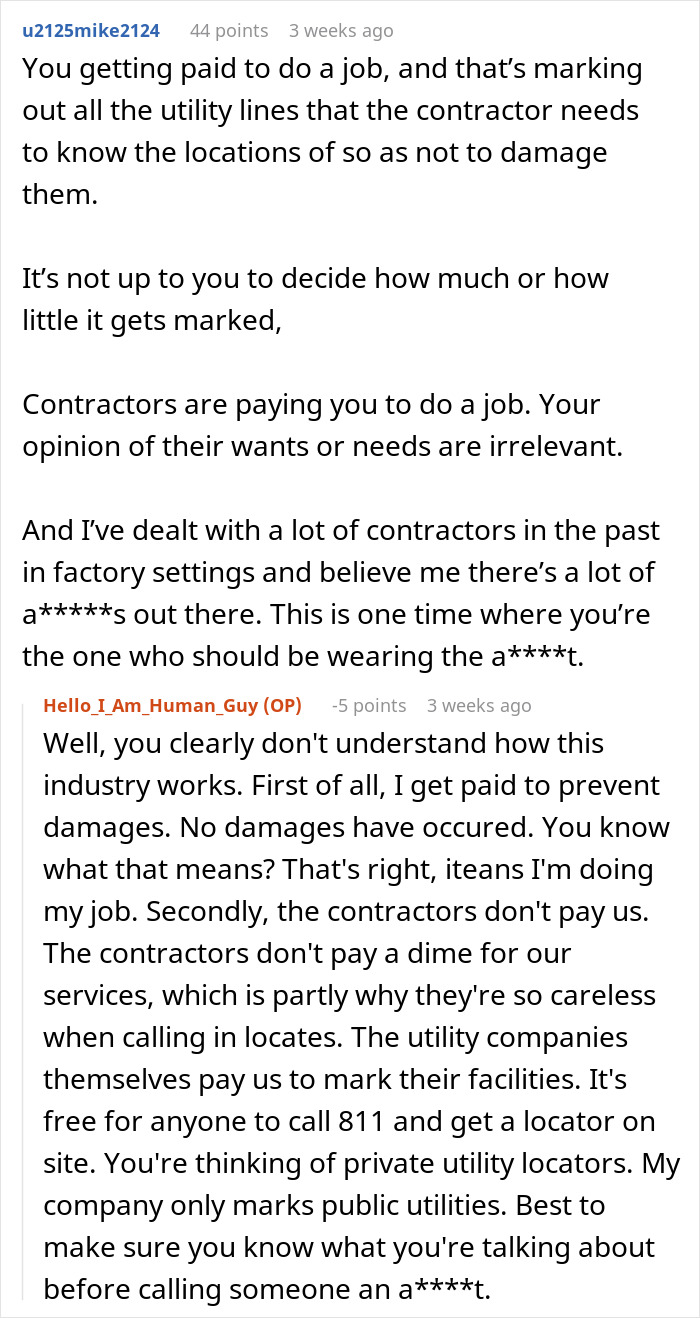 Contractor Wants Every Utility Marked, So Worker Makes Sure Nobody Can Miss Them