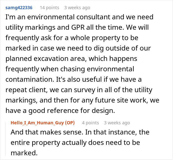 Contractor Wants Every Utility Marked, So Worker Makes Sure Nobody Can Miss Them