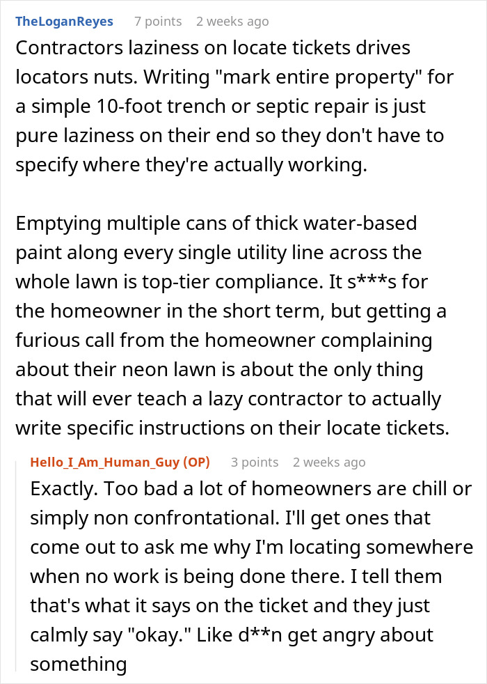 Contractor Wants Every Utility Marked, So Worker Makes Sure Nobody Can Miss Them