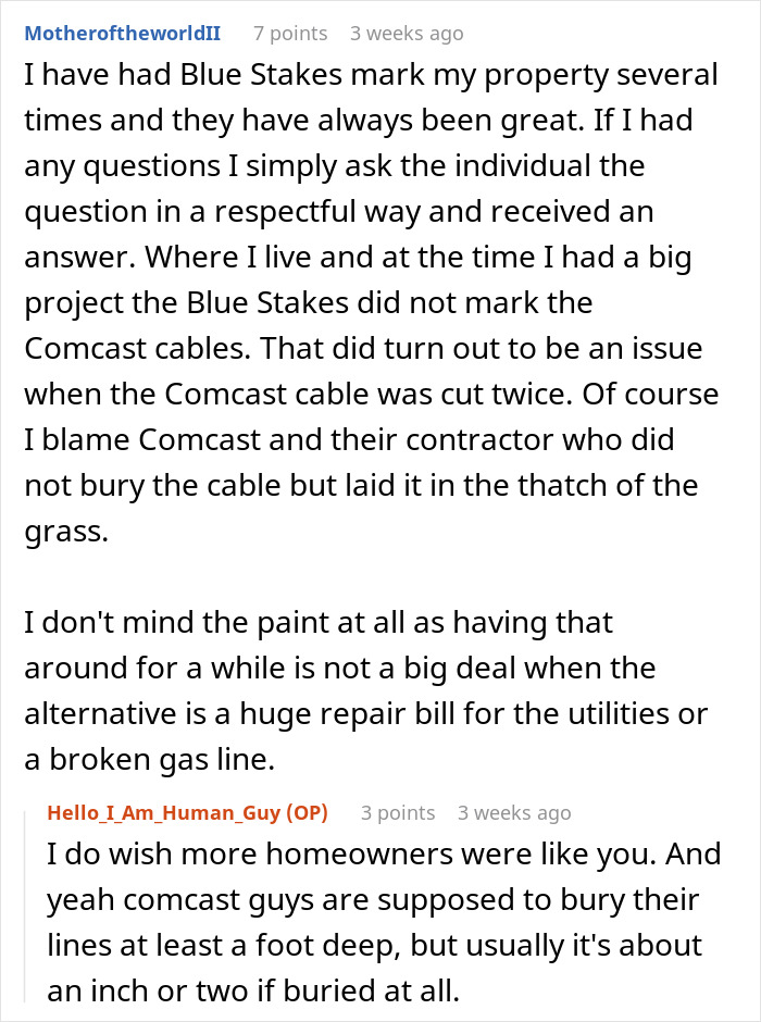Contractor Wants Every Utility Marked, So Worker Makes Sure Nobody Can Miss Them