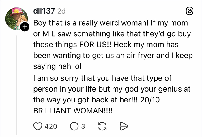 MIL Keeps Buying Everything On Couple’s Wishlist First, So DIL Finally Gives Her Something Worth Copying MIL Keeps Buying Everything On Couple’s Wishlist First, So DIL Finally Gives Her Something Worth Copying