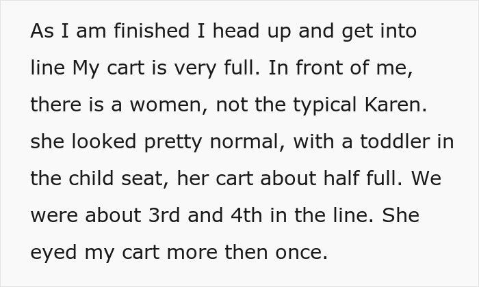 Woman Sees Stranger’s Overflowing Cart And Decides She Must Have Money To Spare Woman Sees Stranger’s Overflowing Cart And Decides She Must Have Money To Spare
