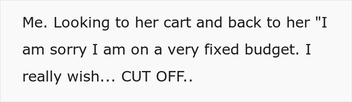 Woman Sees Stranger’s Overflowing Cart And Decides She Must Have Money To Spare Woman Sees Stranger’s Overflowing Cart And Decides She Must Have Money To Spare