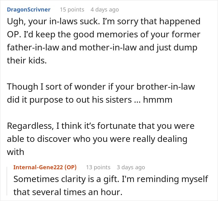 Women Betray SIL Of 33 Years, She’s Shocked When They Say They Wish Late Bro Had Divorced Her Women Betray SIL Of 33 Years, She’s Shocked When They Say They Wish Late Bro Had Divorced Her