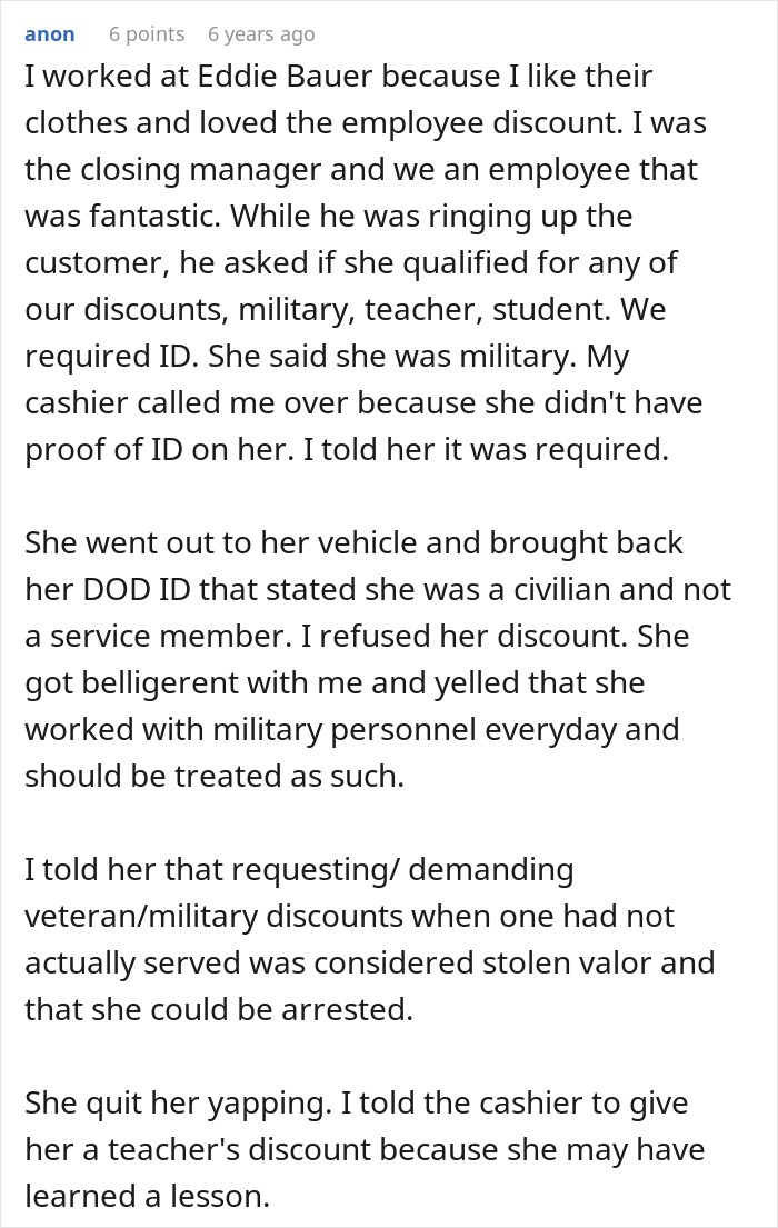 Mom Can’t Find Popular Costume In Her Daughter’s Size, Blows Up At Employee Over Military Discount Mom Can’t Find Popular Costume In Her Daughter’s Size, Blows Up At Employee Over Military Discount
