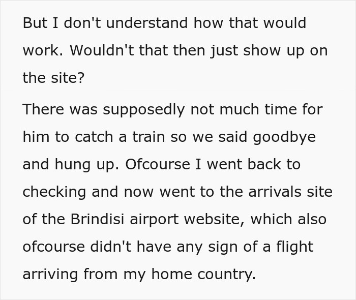 Guy Takes An Imaginary Flight To Italy, His Story Falls Apart As GF Checks The Flight Tracker