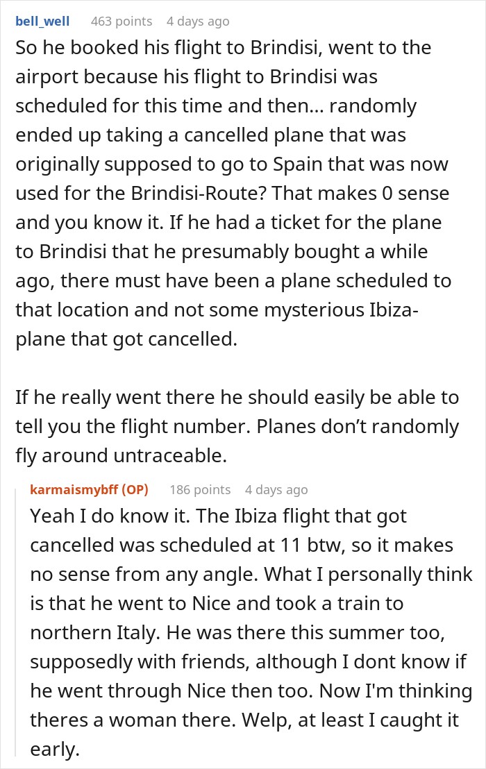 Guy Takes An Imaginary Flight To Italy, His Story Falls Apart As GF Checks The Flight Tracker