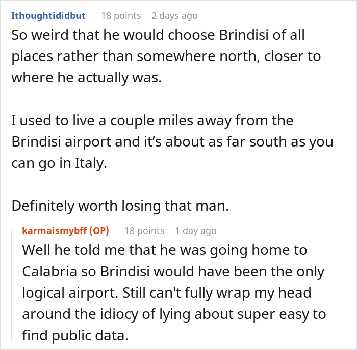 Guy Takes An Imaginary Flight To Italy, His Story Falls Apart As GF Checks The Flight Tracker