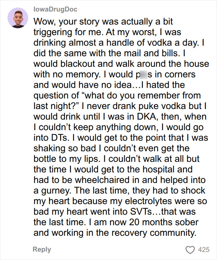 Woman Looks Back On Her Alcoholic Years, Revealing The Disturbing Habits She Once Considered Normal Woman Looks Back On Her Alcoholic Years, Revealing The Disturbing Habits She Once Considered Normal
