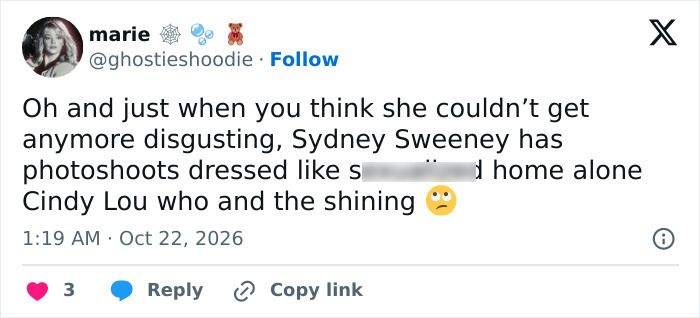 “She Couldn’t Get Any More Disgusting”: Sydney Sweeney Accused Of Crossing The Line With Latest Lingerie Ad “She Couldn’t Get Any More Disgusting”: Sydney Sweeney Accused Of Crossing The Line With Latest Lingerie Ad