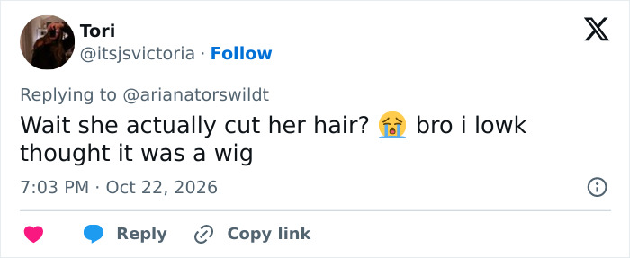Ariana Grande Looks Unrecognizable After Ditching Signature Ponytail For Dramatic Hair Transformation Ariana Grande Looks Unrecognizable After Ditching Signature Ponytail For Dramatic Hair Transformation